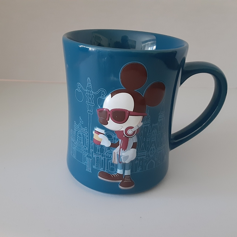 Disney Parks Mickey’s Coffee Really Swell Hipster Mickey Mouse Mug Blue